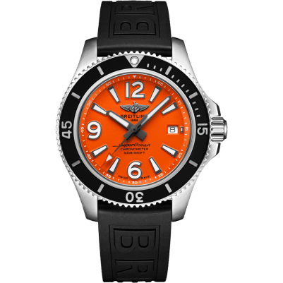 Superocean 42 Stainless Steel / Orange / Rubber / Folding