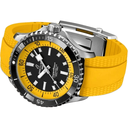 Breitling SuperOcean Automatic 42 Stainless Steel / Black - Yellow / Rubber A173752A7B1S1