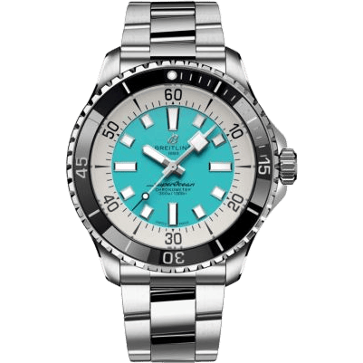 Breitling SuperOcean Automatic 44 Stainless Steel / Turquoise / Bracelet A17376211L2A1