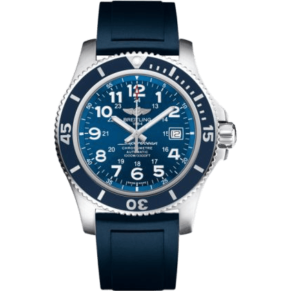 Superocean II 44 Stainless Steel / Blue / Mariner Blue / Rubber