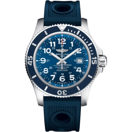Superocean II 44 Stainless Steel / Blue / Mariner Blue / Rubber