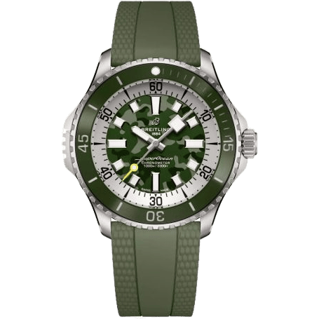 Breitling SuperOcean Automatic 46 Super Diver Titanium / Green Camouflage / Rubber E10379D31L1S1