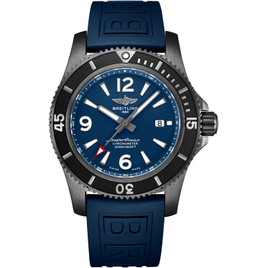 Superocean 46 Blacksteel / Blue / Rubber / Pin