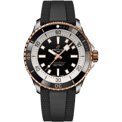 Breitling SuperOcean Automatic 42 Stainless Steel - Red Gold / Black / Rubber U17375211B1S1