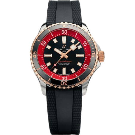 Breitling SuperOcean Automatic 42 Stainless Steel - Red Gold / Black - Red / Bucherer U173752A1B1S1