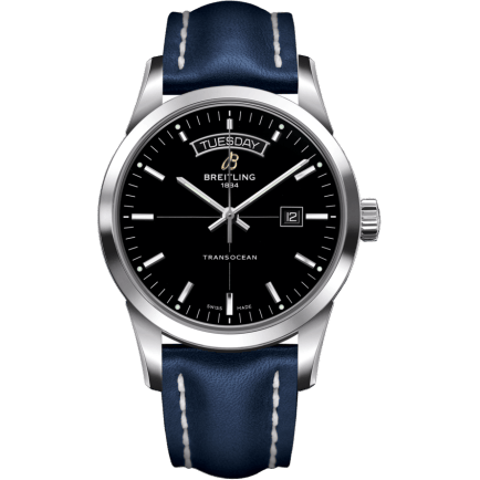 Breitling Transocean Day & Date Stainless Steel / Black / Calf / Folding A4531012/BB69/112X/A20D.1