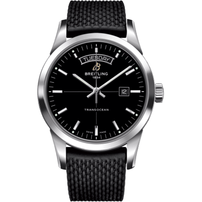 Breitling Transocean Day & Date Stainless Steel / Black / Rubber / Folding A4531012/BB69/279S/A20D.2