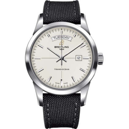Breitling Transocean Day & Date Stainless Steel / Silver / Military / Pin A4531012/G751/109W/A20BA.1