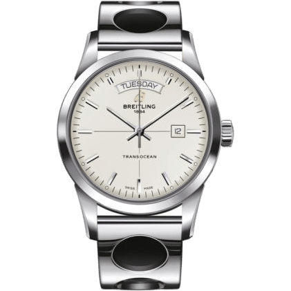 Breitling Transocean Day & Date Stainless Steel / Silver / Racer A4531012/G751/222A