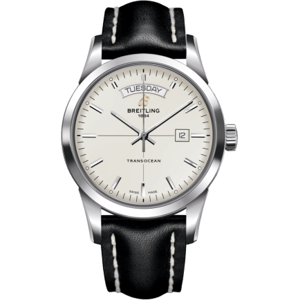 Breitling Transocean Day & Date Stainless Steel / Silver / Calf / Pin A4531012/G751/435X/A20BA.1