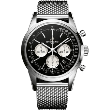 Breitling Transocean Chronograph Stainless Steel / Reverse Panda / Limited Edition AB015112/BA59/154A