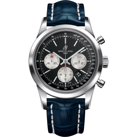 Transocean Chronograph Stainless Steel / Reverse Panda / Croco / Folding