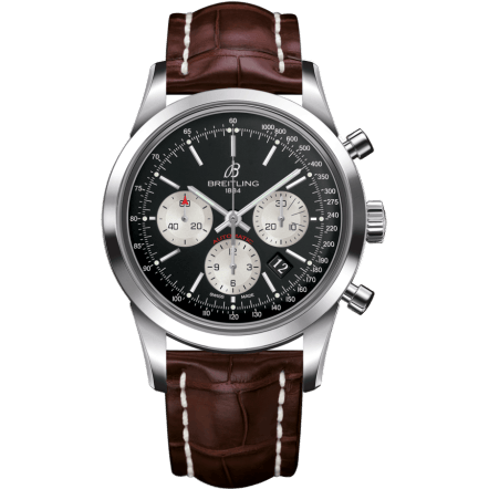 Breitling Transocean Chronograph Stainless Steel / Reverse Panda / Croco / Folding AB015212/BF26/740P/A20D.1