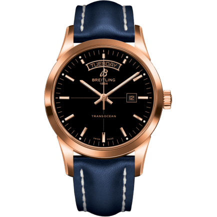 Breitling Transocean Day & Date Red Gold / Black / Calf / Pin R4531012/BB70/105X/R20BA.1