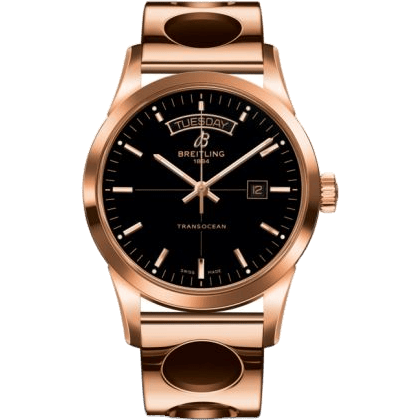 Breitling Transocean Day & Date Red Gold / Black / Racer R4531012/BB70/220R