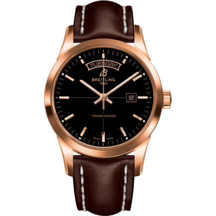 Breitling Transocean Day & Date Red Gold / Black / Calf / Folding R4531012/BB70/438X/R20D.1