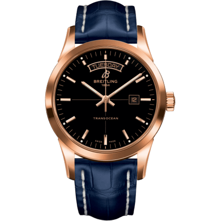 Breitling Transocean Day & Date Red Gold / Black / Croco / Pin R4531012/BB70/731P/R20BA.1