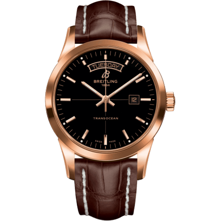 Breitling Transocean Day & Date Red Gold / Black / Croco / Folding R4531012/BB70/740P/R20D.1