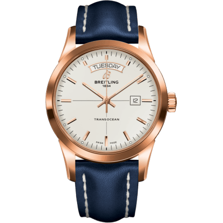 Breitling Transocean Day & Date Red Gold / Silver / Calf / Folding R4531012/G752/112X/R20D.1