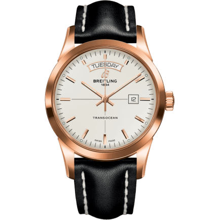 Breitling Transocean Day & Date Red Gold / Silver / Calf / Pin R4531012/G752/435X/R20BA.1