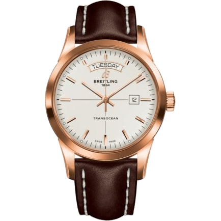 Breitling Transocean Day & Date Red Gold / Silver / Calf / Pin R4531012/G752/437X/R20BA.1