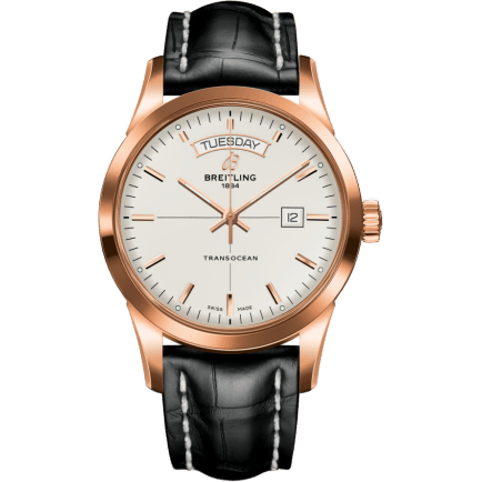 Breitling Transocean Day & Date Red Gold / Silver / Croco / Pin R4531012/G752/743P/R20BA.1