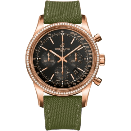 Transocean Chronograph Red Gold / Diamond / Black / Military