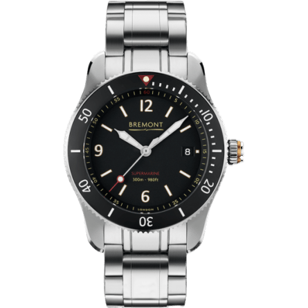 Bremont Supermarine S300 Stainless Steel / Black / Bracelet S300/BK/BR
