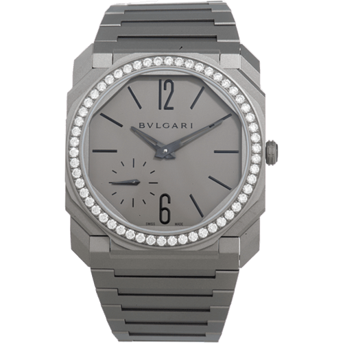 Bulgari Octo Finissimo Automatic Titanium / Diamond / Grey / Bracelet 103038