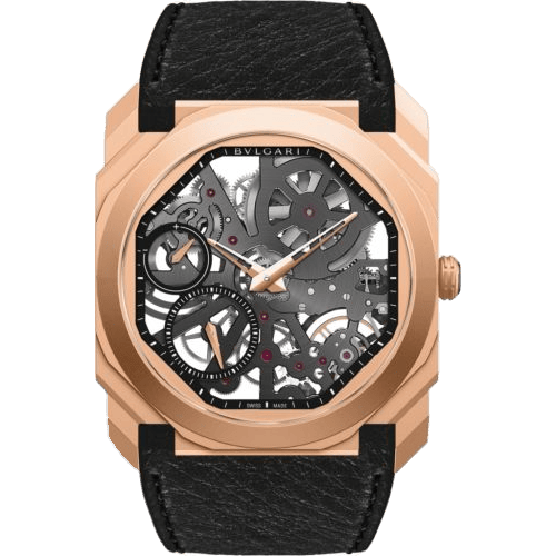 Octo Finissimo Skeleton Pink Gold / Calf