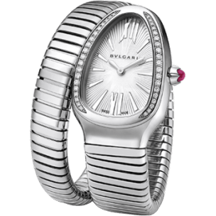 Serpenti Tubogas Silver Diamond Large