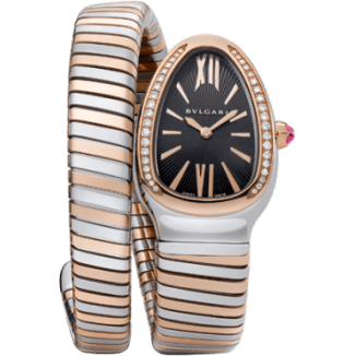 Serpenti Tubogas Two Tone Black Diamond