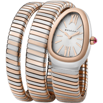 Serpenti Tubogas Two Tone Silver Double Tour