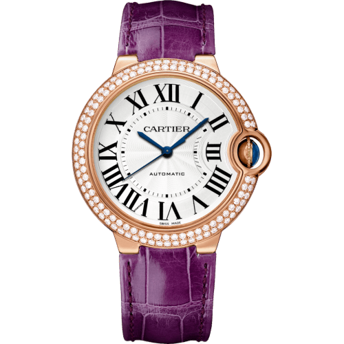 Ballon Blue de Cartier 36 Automatic Pink Gold / Diamonds / Purple