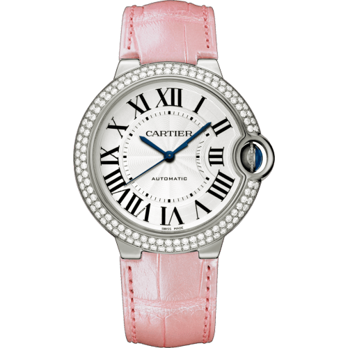 Ballon Blue de Cartier 36 Automatic White Gold / Diamonds / Pink WJBB0011