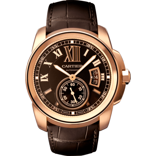Calibre de Cartier 42 Pink Gold / Chocolate W7100007