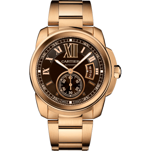 Calibre de Cartier 42 Pink Gold / Chocolate / Bracelet