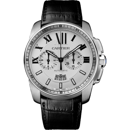 Calibre de Cartier Chronograph Stainless Steel / Silver W7100046