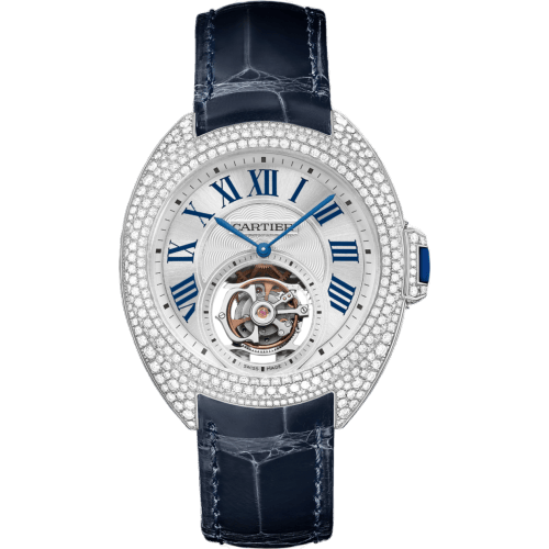Clé de Cartier 35 Flying Tourbillon White Gold / Full Diamonds / Red