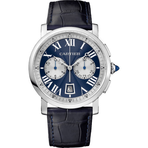 Rotonde de Cartier Chronograph White Gold / Blue W1556239