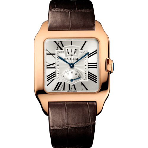 Santos Dumont 38 Date / Power Reserve Pink Gold / Silver
