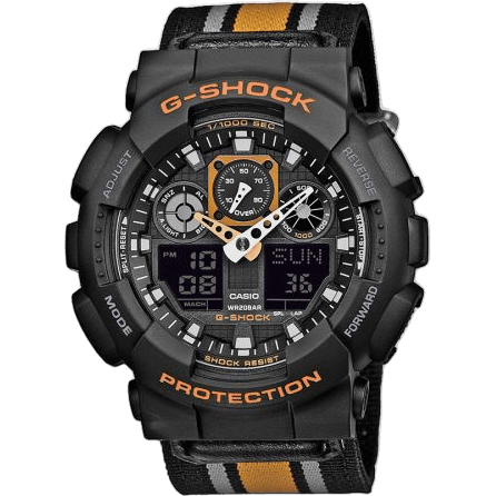 Casio GA-100MC-1A4 Orange NATO