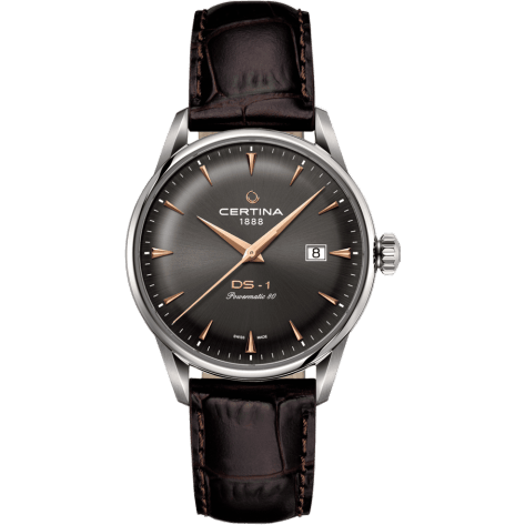 Certina DS-1 Powermatic 80 40 Stainless Steel / Grey / Strap C029.807.16.081.01