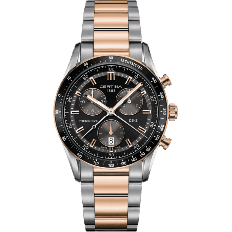 Certina DS-2 Chronograph Two Tone / Black / Bracelet C024.447.22.051.00