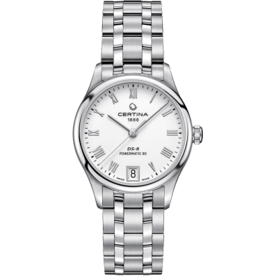 DS-8 Powermatic 80 Lady Stainless Steel / White / Bracelet