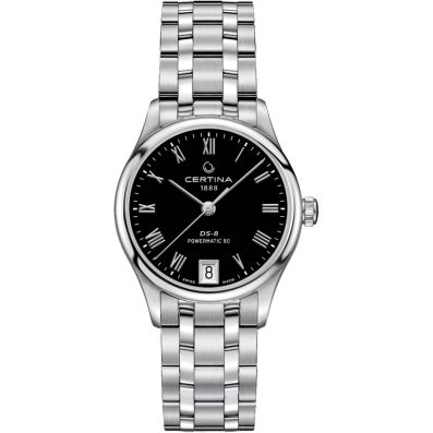 DS-8 Powermatic 80 Lady Stainless Steel / Black / Bracelet