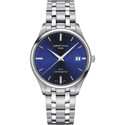DS-8 Chronometer Stainless Steel / Blue / Bracelet