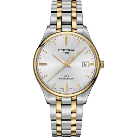 Certina DS-8 Chronometer Stainless Steel / Yellow Gold PVD / Silver C033.451.22.031.00