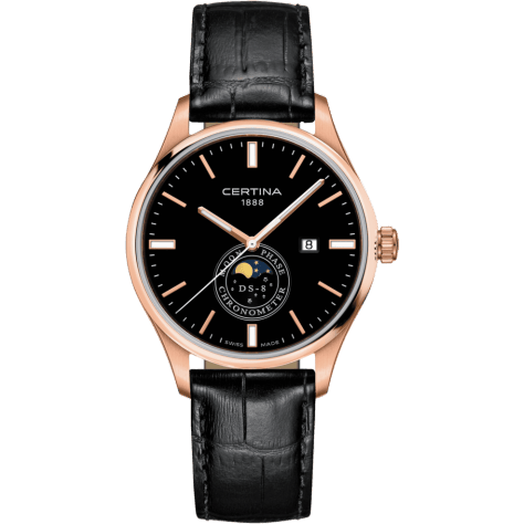 Certina D8-8 Moon Phase Rose Gold / Black C033.457.36.051.00