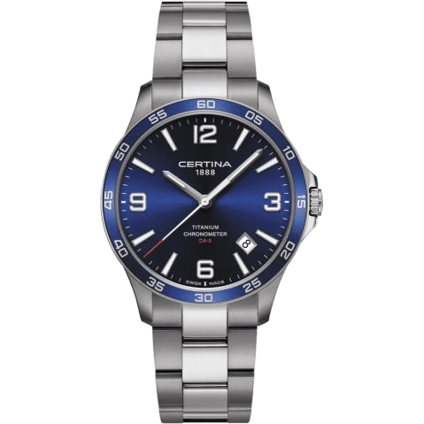 DS-8 Chronometer 41.5 Titanium / Blue / Bracelet